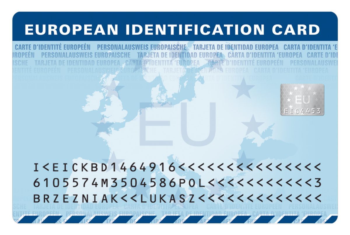 id card for european travel