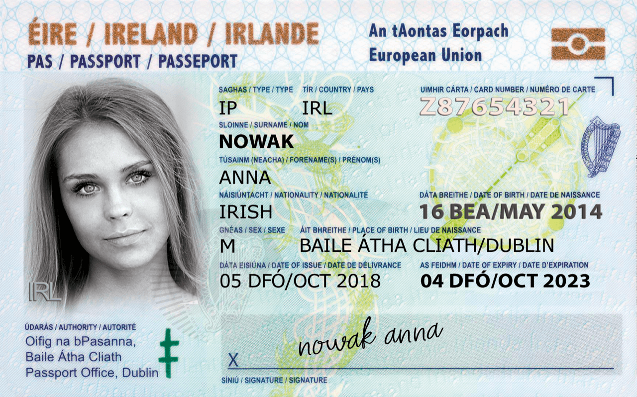 What Is National Id In Ireland - Templates Sample Printables