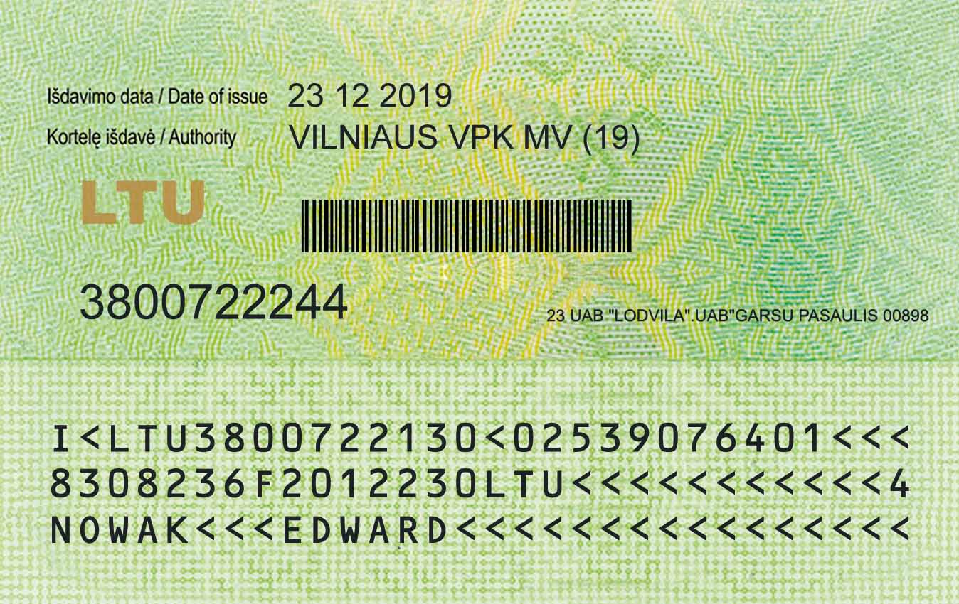 Lithuanian ID Card Dokumencik